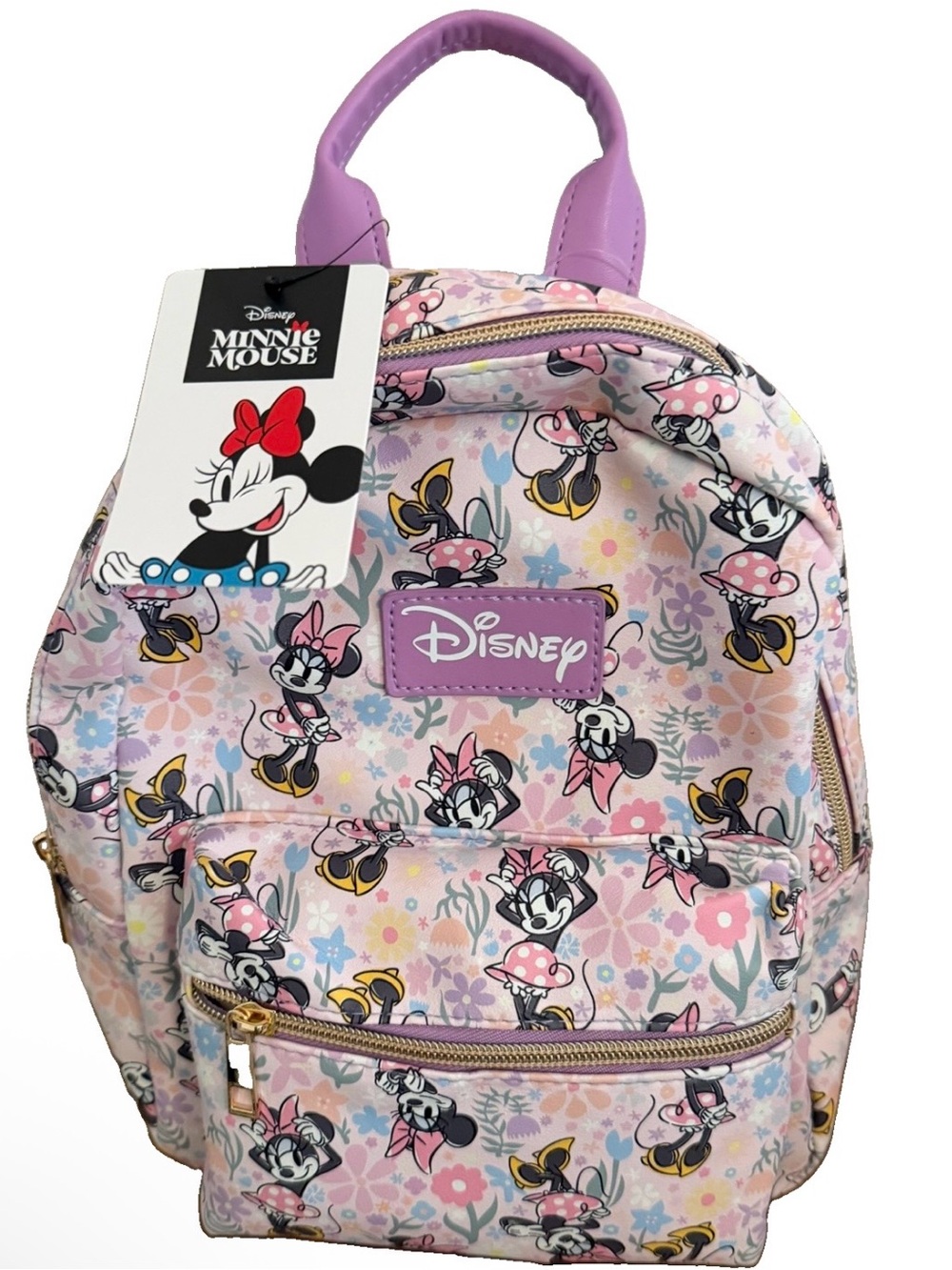 Disney Minnie Mouse Lavender and Pink Kids Mini Backpack NWT